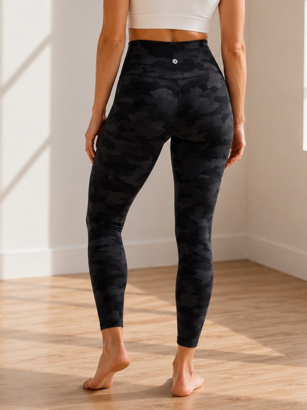 Lululemon Align Black Camo High Rise Leggings Size 0